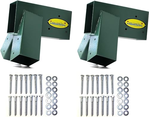 Easy 1-2-3 A-Frame 2 Brackets for Swing Set, Green (2 A-Frame Swing Set Brackets)
