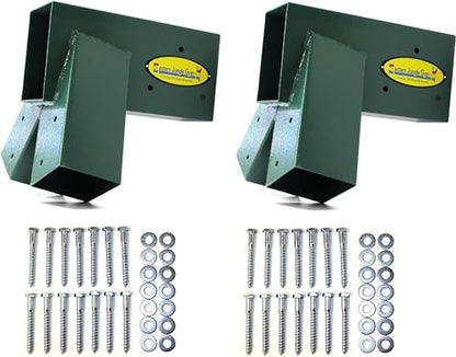 Easy 1-2-3 A-Frame 2 Brackets for Swing Set, Green (2 A-Frame Swing Set Brackets)