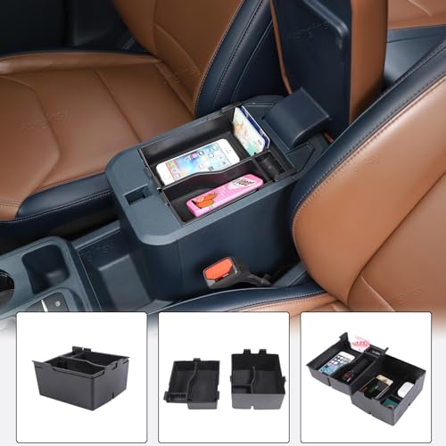 2 Layers Armrest Box Storage Box Compatible with Ford Maverick 2022 (Double Armrest Box Tray)
