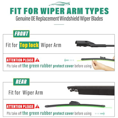Windshield Wiper Blades Replacement for Alfa Romeo Stelvio (26"+18"+13")