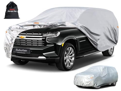 6 Layers Waterproof SUV Car Cover for Chevrolet Suburban 1973 (LM-Silver / 18. Custom Fit Chevrolet Suburban)