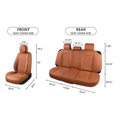 Car Seat Covers Full Set (5 Pack / Brown)