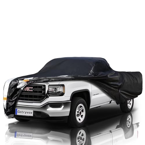 GMC Sierra 1500HD Truck Cover Custom Fit 2002 (Sierra(2002-) Double/Extended/Crew Cab SB / Black Truck Cover)