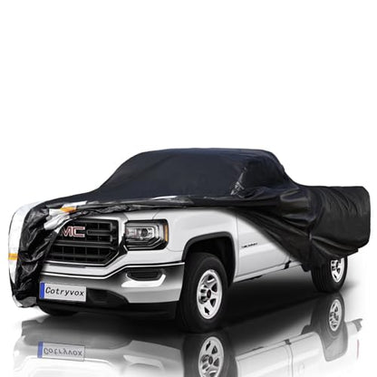 GMC Sierra 1500HD Truck Cover Custom Fit 2002 (Sierra(2002-) Double/Extended/Crew Cab SB / Black Truck Cover)