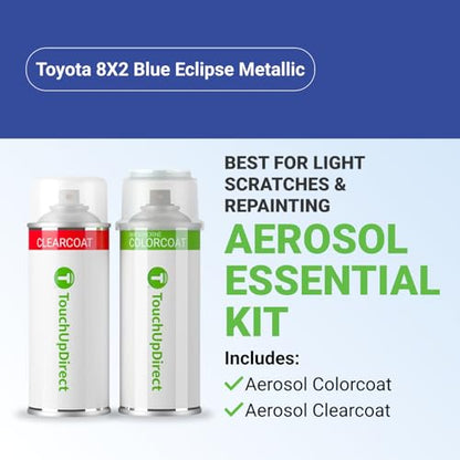 Car Paint Touch Up Spray Kit (Aerosol Spray - Essential Kit / Blue Eclipse Metallic)