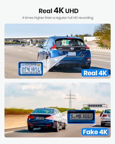 Real 4K Dash Cam Front and Rear (Dual dash cam)