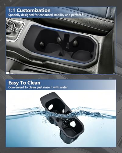 Cup Holder Inserts for Jeep Wrangler JL JLU 4xe & Gladiator JT 2018 (For Wrangler/Gladiator 2018-2025)