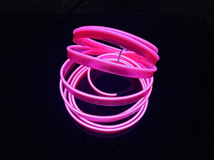 El Wire Neon Light Car Interior LED Lights (Pink / 5m)
