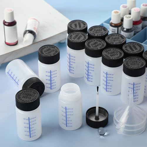 Touch up Paint Bottle with Brush Mixing Ball (Black, Blue)