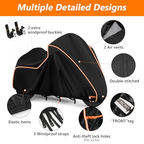 Motorcycle Cover for Harley Trike Freewheeler 2009 (Black / for Trike Models Freewheeler)