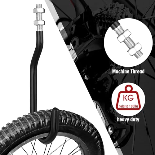 4 Pcs Machine Thread Bicycle Storage Hook (3.15 Inch / Black)