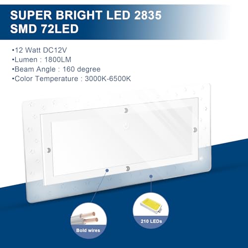 RV Dimmable Lights Interior 1800 LM (4-Pack(dimmable-4 Color))