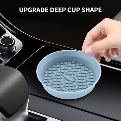 Car Cup Holder Coasters [4 Pack] Silicone Cups Mats (4 Pack-ether)
