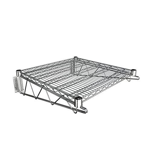 24" x 24" Chrome Wire Wall Mount Shelf (Chrome / 24" x 24")