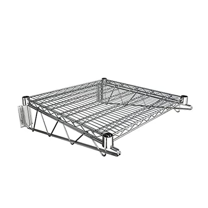 24" x 24" Chrome Wire Wall Mount Shelf (Chrome / 24" x 24")