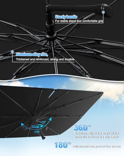 Windshield Sun Shade Umbrella Compatible with Chevy Silverado (for Chevy Silverado 2014-2018 - Umbrella)