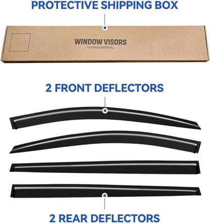 Window Visors Rain Guards for 2021 2022 2023 2024 2025 2026 Toyota Sienna (2021-2026 Toyota Sienna)