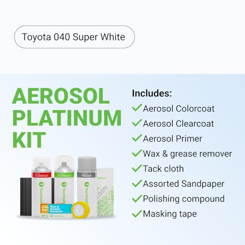 Car Paint Touch Up Spray Kit (Aerosol Spray - Platinum Kit / Super White)