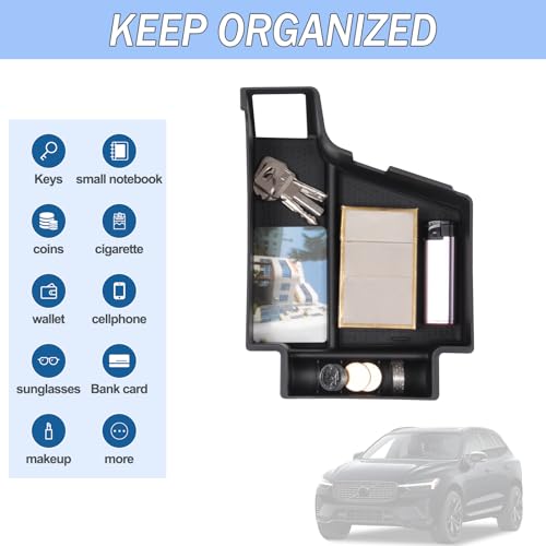Car Armrest Storage Box Compatible with Volvo XC60 2018