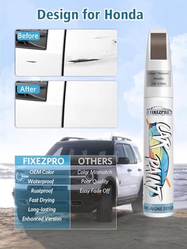 YR 578M Urban Titanium Metallic Car Touch Up Paint for Honda (For honda / YR-578M Urban Titanium Metallic for Civic/CR-V/Insight)