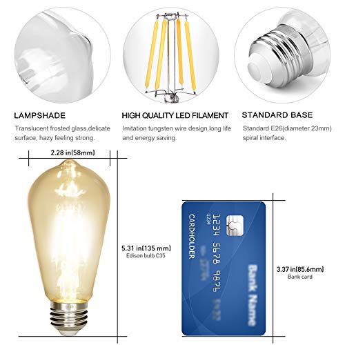 LED Edison Bulb 4W (Cold White / Pack of 3)