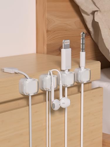Magnetic Cable Clips (9-Pack White Crystal)