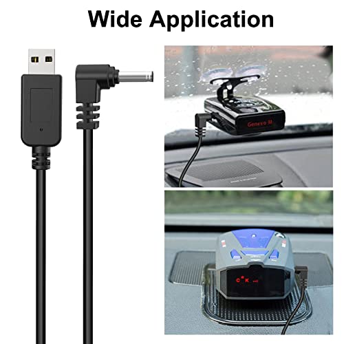 USB to DC3.5 Radar Detector Cable 6.6ft for Escort (DC3.5-6.56ft)