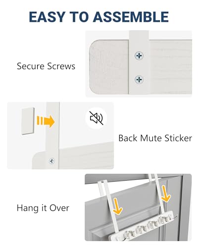 Broom Holder Door Mount (White)