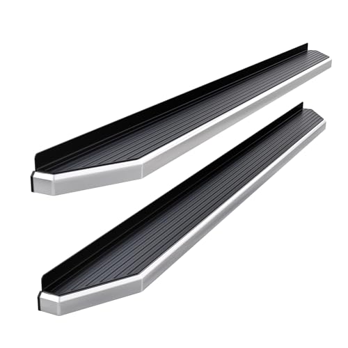 Polished Running Boards Style Compatible with Ford F250 F350 Super Duty 1999 (Polished / Running Board Flat Style)