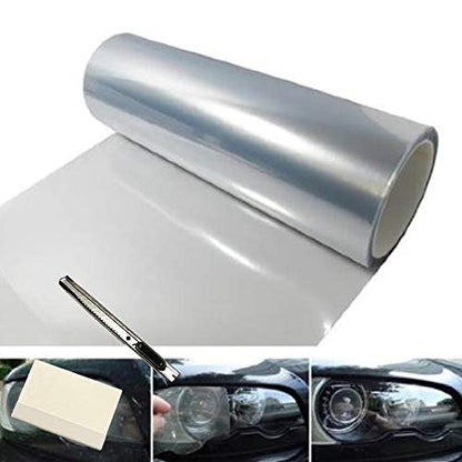 12 by 48 Inches Self Adhesive Headlight (Clear)