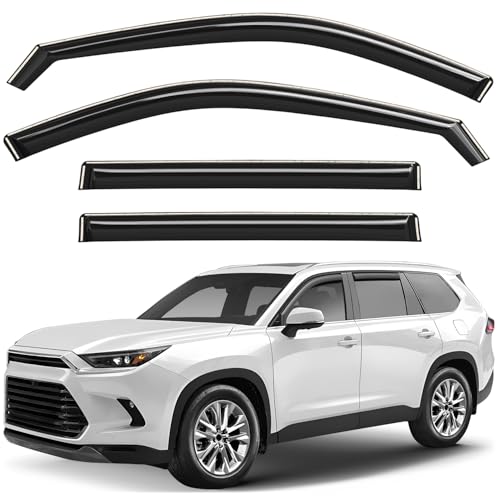 Window Deflectors Smoke Tinted in (For Grand Highlander 24-26)