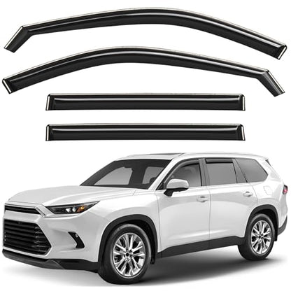 Window Deflectors Smoke Tinted in (For Grand Highlander 24-26)