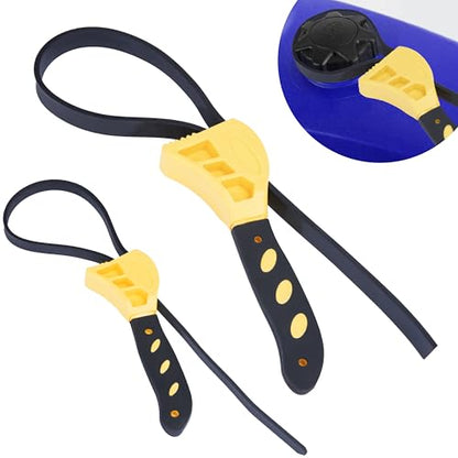2 PCS Strap Wrench Plumbing (Yellow)