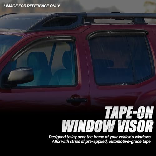 4PCS Tape On Window Visors for 2005 (05-15 Nissan Xterra)