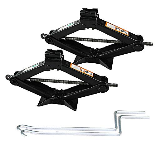 Scissor Jack Car Jack Car Scissor Jack with Hand Crank Portable Repair Tool (Scissor Jack (2 Pack))