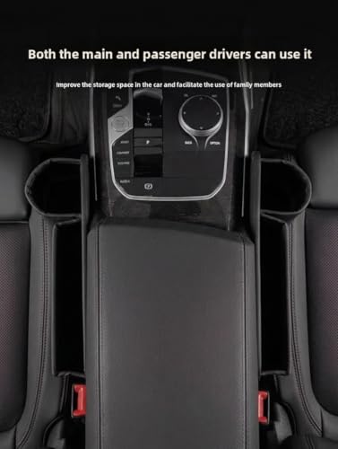 Alymarr Leather Car Seat Gap Filler (Black)