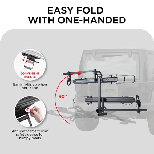 200LBS EZ FOLD Aluminum 2 (200LBS 2-EBIKE RACK WITH RAMP)