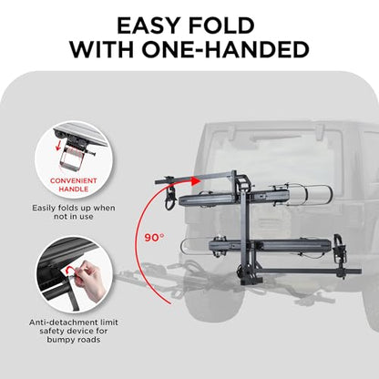 200LBS EZ FOLD Aluminum 2 (200LBS 2-EBIKE RACK WITH RAMP)