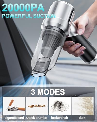 Car Vacuum Cordless Mini Handhled 4 (Black)