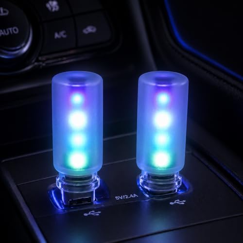 2PCS USB Car Interior Ambient Light (2pcs-frosted Led)