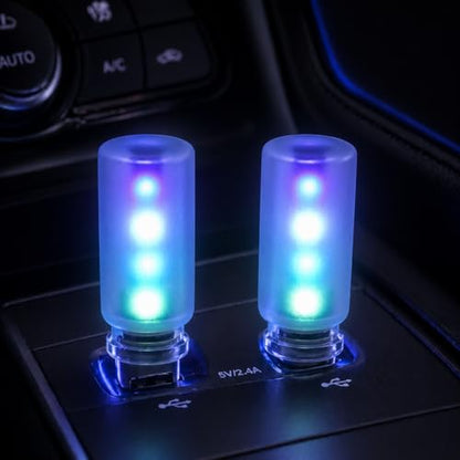 2PCS USB Car Interior Ambient Light (2pcs-frosted Led)