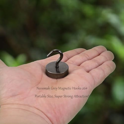 Magnetic Hooks Steel Tube Design for Cruise (Gray / 80lb Magnetic Hooks)