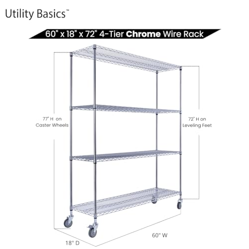 NSF Commercial 4 (60"18"x72" 4-Tier / Chrome)
