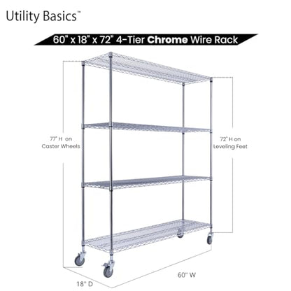 NSF Commercial 4 (60"18"x72" 4-Tier / Chrome)