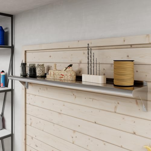 8 in. x 48 in. Stainless Steel Wall Mount Shelf (8 in. x 48 in.)