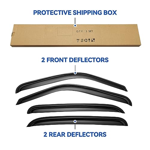 Window Visors Rain Guards for 2001 (2001-2007 silverado/sierra crew cab)