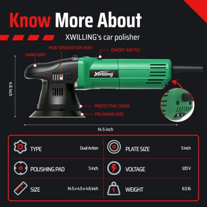 Car Polisher Buffer (Green / 5 inch)