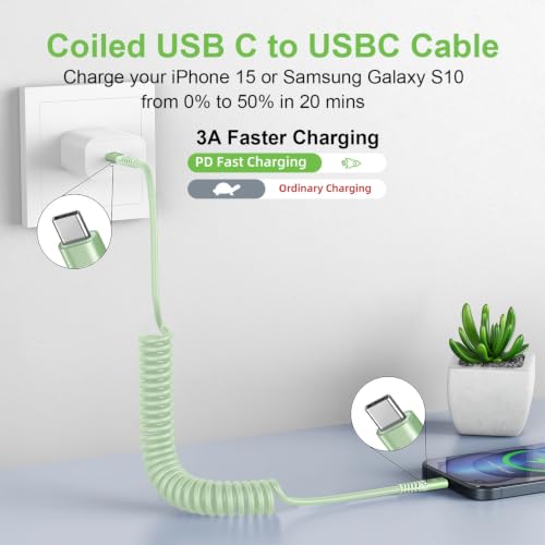 USB C to C Cable 6FT (6FT / Green)