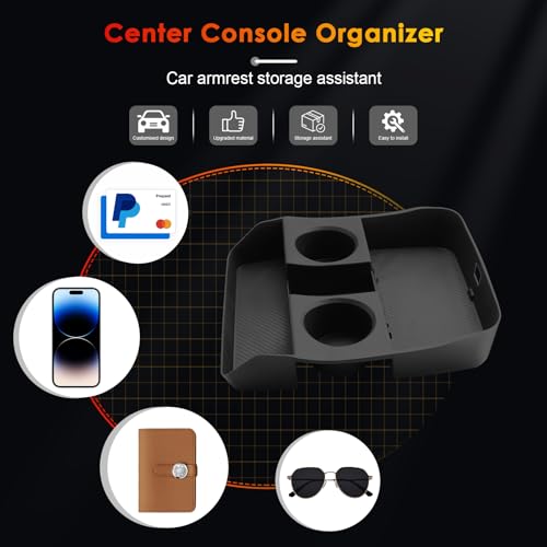 for 2026 Hyundai Palisade Under Console Organizer for 2026 Palisade Hybrid 7