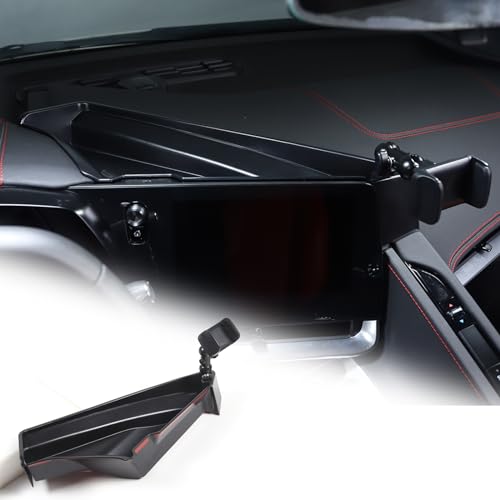 Dashboard Storage Tray Behind Navigation Screen with Phone Holder for Corvette C8 Stingray 2020 (Type A)